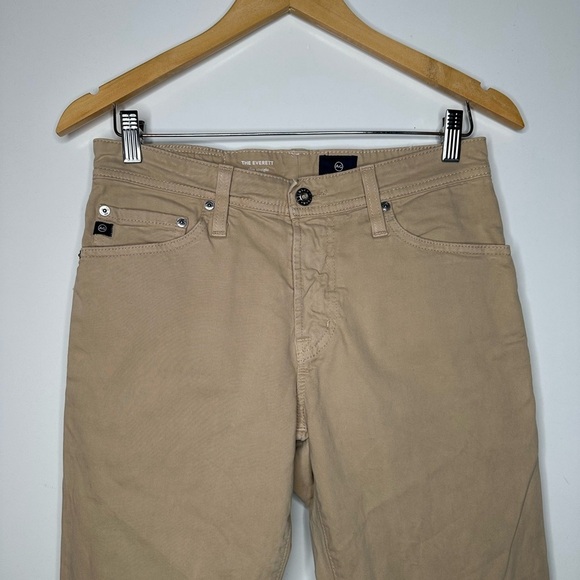 AG Adriano Goldschmied Everett SUD Sueded Slim Straight Pants in Chestnut 29x32 - Picture 8 of 15